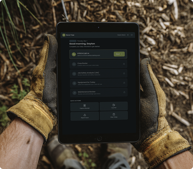The Tree Service — iPad view