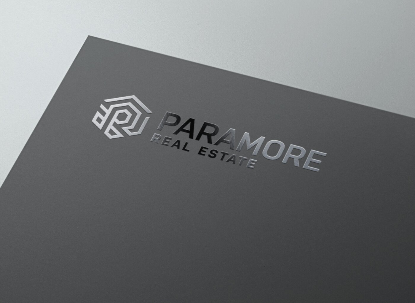 Paramore Real Estate, spot uv logo